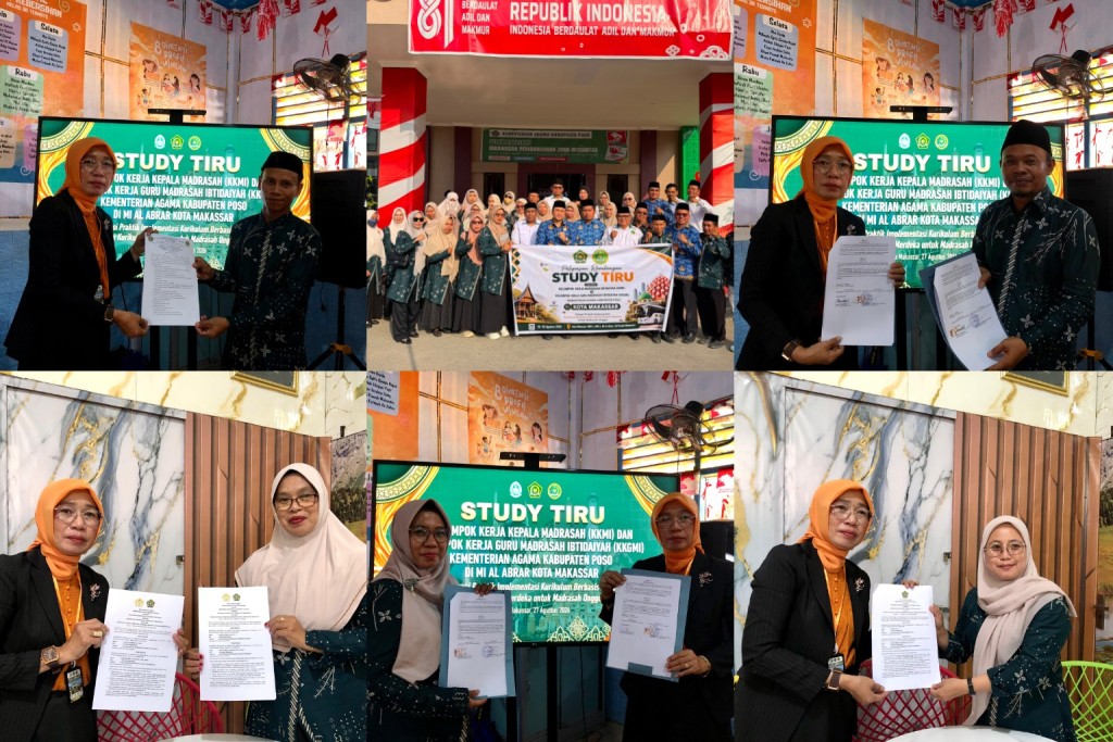 Perkuat Tata Kelola dan Inovasi Madrasah, KKMI & KKGMI Kemenag Kabupaten Poso Gelar Studi Tiru ke MI Al-Abrar Kota Makassar